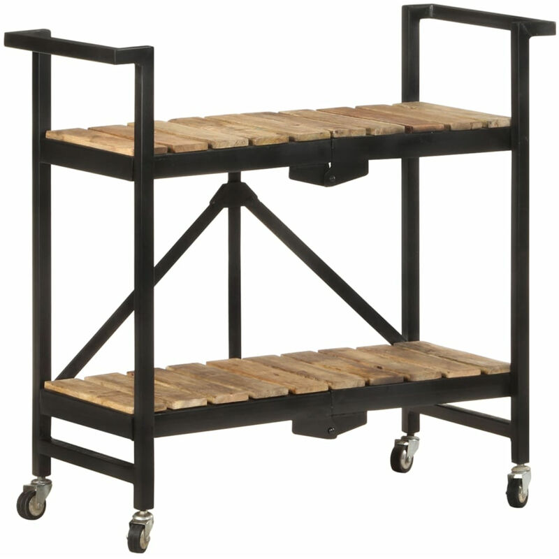 Chariot de cuisine 87x36x81 cm Bois massif de manguier