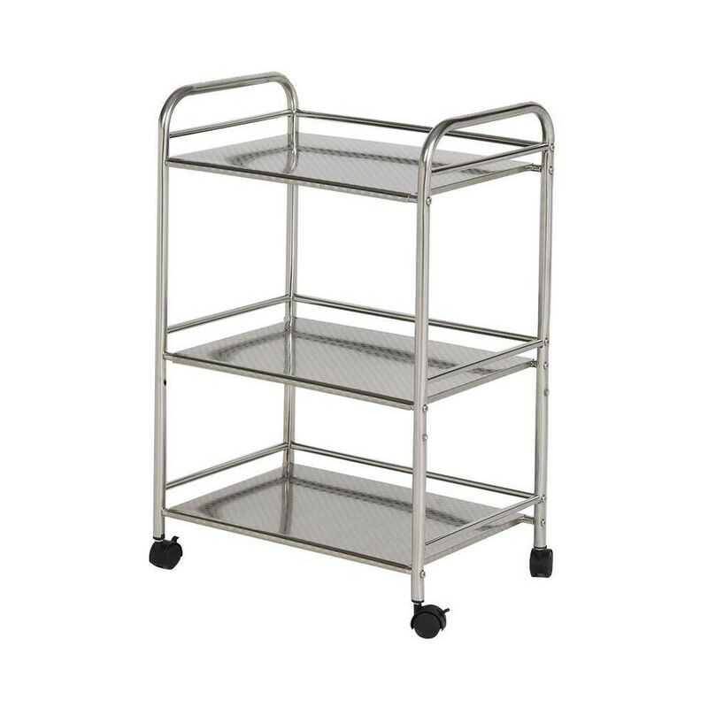 Clipop - Chariot de Cuisine à 3 étagères en Acier Inoxydable avec Roues,355075