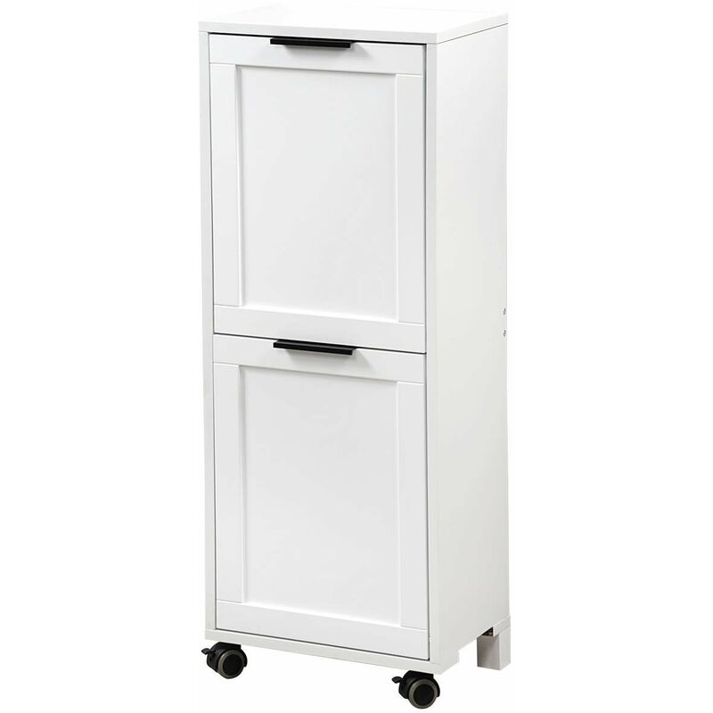 Kesper - Chariot de cuisine avec 2 poubelles, blanc