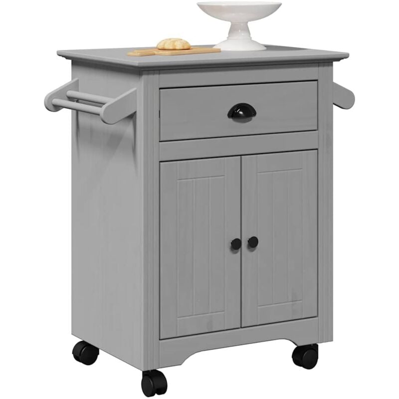 Vidaxl - Chariot de cuisine bodo gris 72x45x80 cm