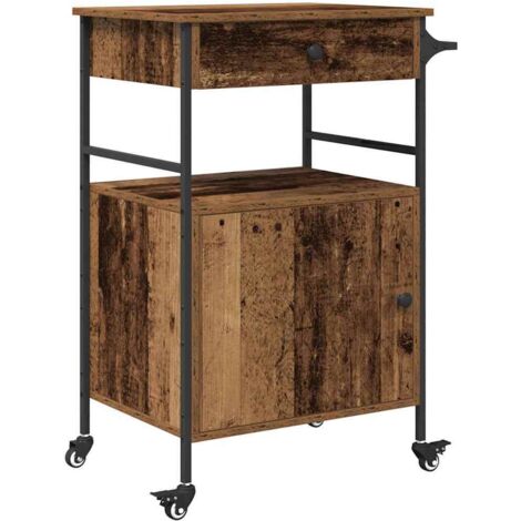 Chariot de cuisine Bois ancien 56 x 43 x 89.5 cm CFW129824