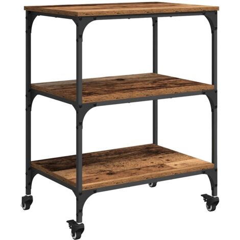 Chariot de cuisine Bois Ancien 60 x 41 x 76 cm CFW576030