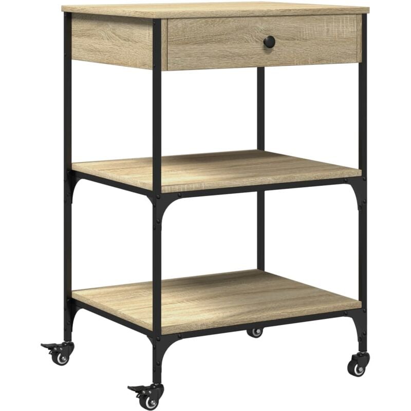 Vidaxl - Chariot de cuisine chêne sonoma 60x48x89,5 cm bois d'ingénierie