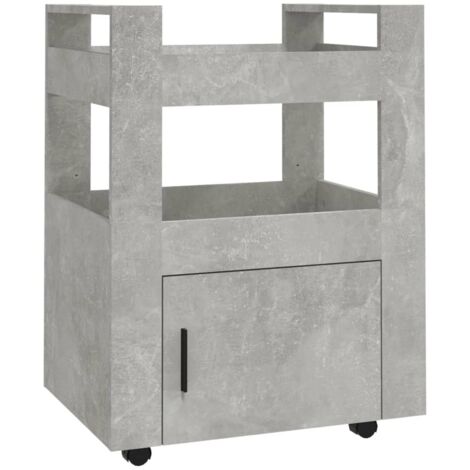 Chariot de cuisine Gris béton 60x45x80 cm Bois d'ingénierie CFW964781