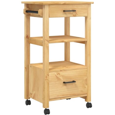 Chariot de cuisine MONZA 48x40x90 bois massif de pin
