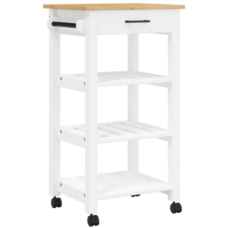 Vidaxl - Chariot de cuisine monza 48x40x90 cm bois massif de pin