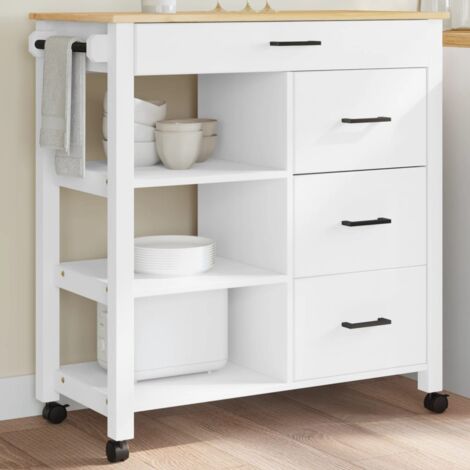 Chariot de cuisine MONZA 84x40x90 cm bois massif de pin vidaXL92925