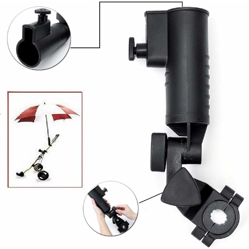 Chariot de golf Porte-parapluie universel V2 / Porte-parapluie / Porte-parasol / Support / Porte-parapluie