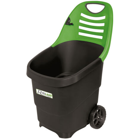 Chariot de jardin 65 litres à roulettes Ribiland