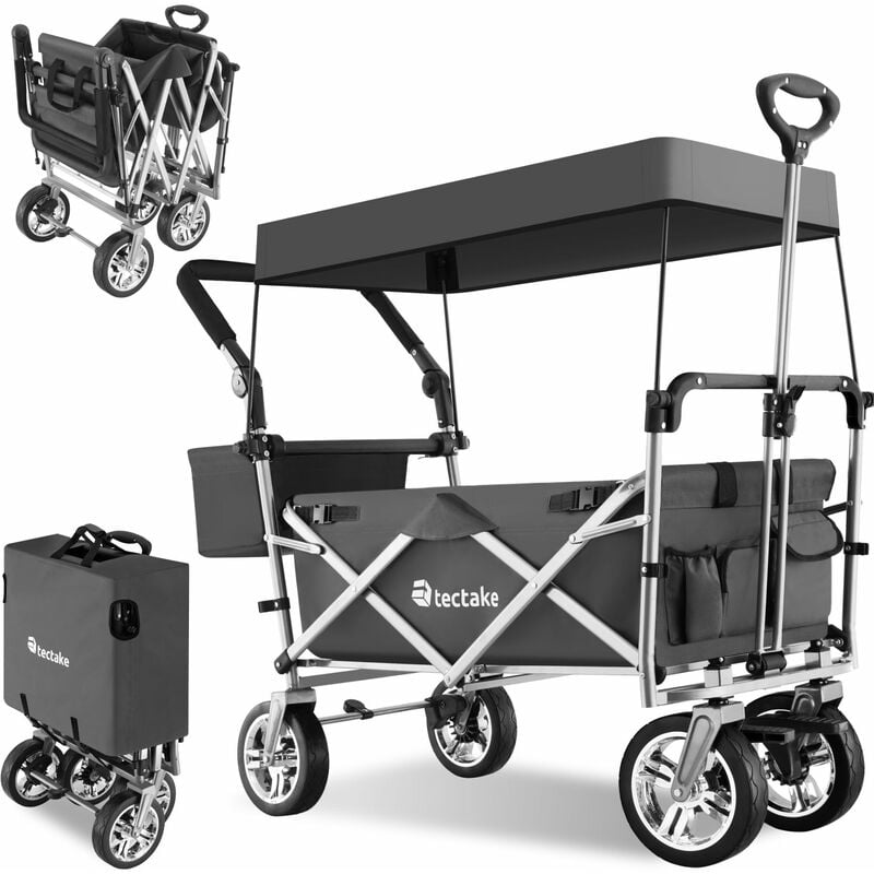 Chariot de jardin à main pliable Nico avec sac de transport capacité de charge 80kg - remorque à main pliable, chariot de transport pliable, chariot