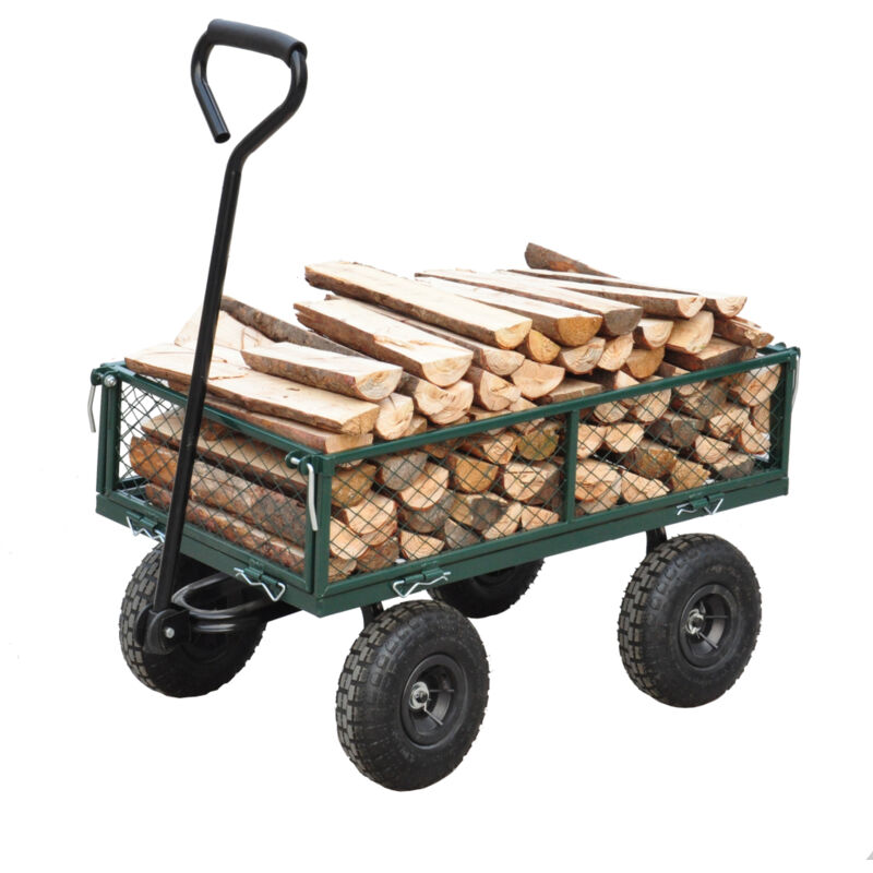 Chariot de jardin Les chariots de jardin facilitent le transport du bois de chauffage - Green