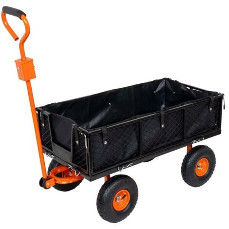 Chariot de jardin Max 300Kg avec bâche et parois amovibles