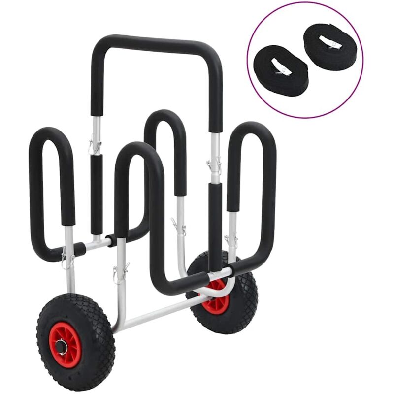 Vidaxl - Chariot de sup pour 2 planches de surf 90 kg aluminium