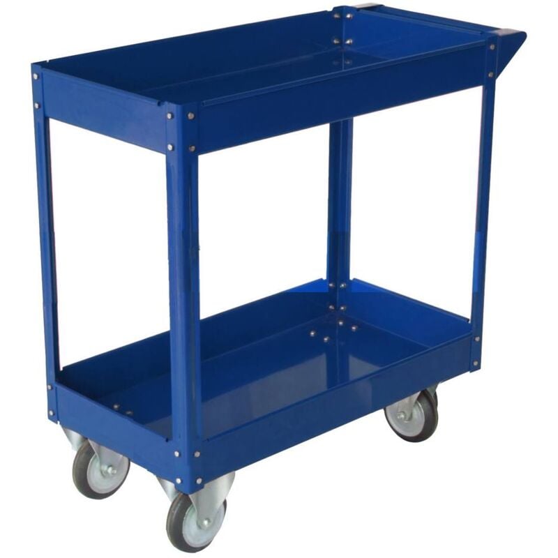 Chariot de manutention 2 niveaux, acier