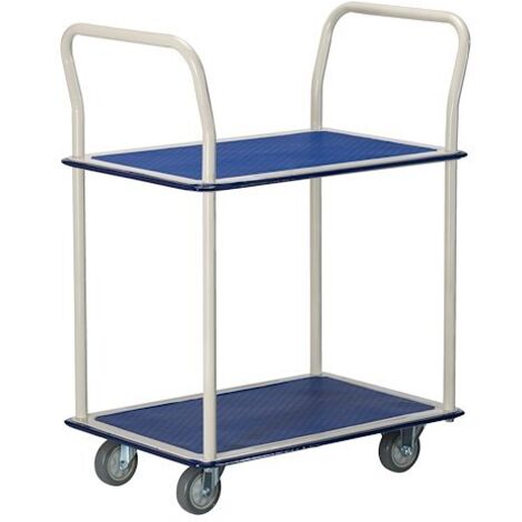 Chariot de manutention double plateaux - Charge 250 kg