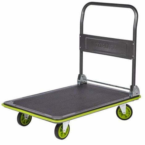 Chariot de manutention pliable 300kg – Largeur 90 cm – Plateau en PVC renforcé – Roues pivotantes pour maniabilité – Châssis acier – Feroce