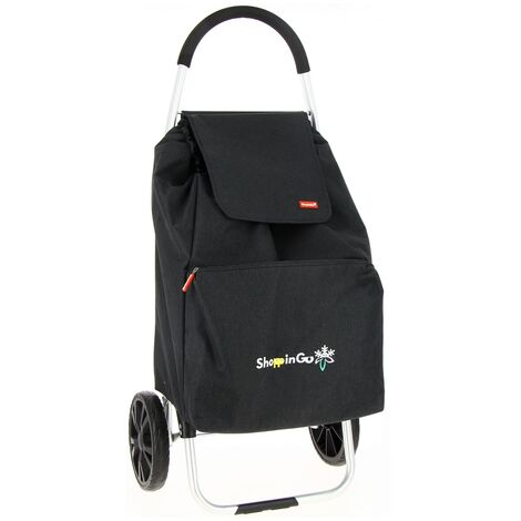 Chariot de marché en aluminium avec poche isotherme - Noir
