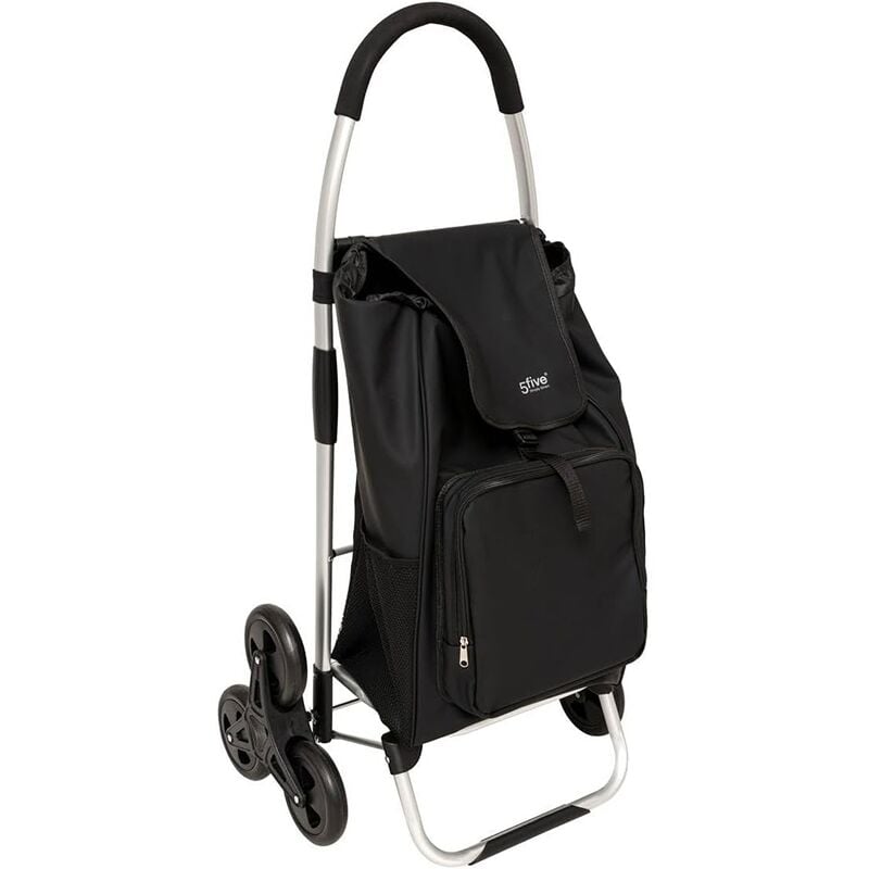 5five Simply Smart - Chariot de marche plaint 6 roues en aluminium Noir Five