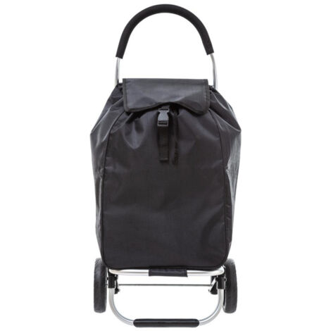 Chariot de marché pliable 2 roues Alu Atmosphera - Couleur: Noir