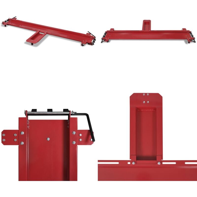 Vidaxl - Chariot de moto Rouge - Chariot Moto - Chariot Cyclomoteur - Support Moto - Outil Mécanique - Outils Garage - Home & Living