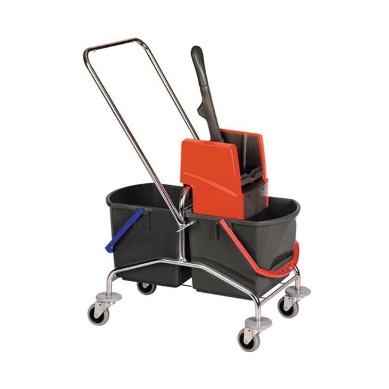 Chariot de nettoyage seaux de 2 x 17 l et presse ( 9000472063 ) - Vermop