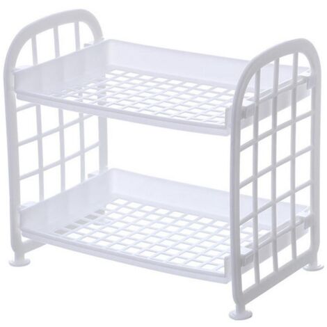 Chariot de rangement étroit et fin à 2/3/4 niveaux, étagère mobile avec tiroir coulissant, organisateur pour cuisine, salle de bain et buanderie - 21,5 x 14 x 20 cm, blanc