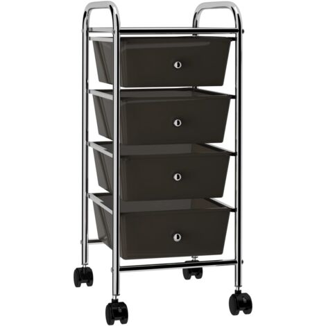 vidaXL Chariot de Rangement Mobile à 4/10/15 Tiroirs Plastique Multicolore