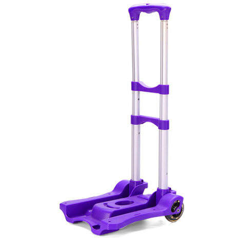 Chariot de roue de sac à main pliable robuste, chariot de brouette pliable, chariot de voyage, chariot de Shopping Portable à usage domestique,Purple