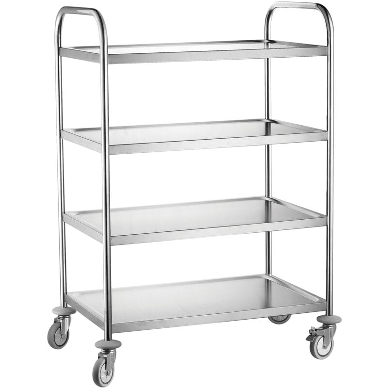 Chariot de serveur 4 plateaux en acier - Hendi 810118