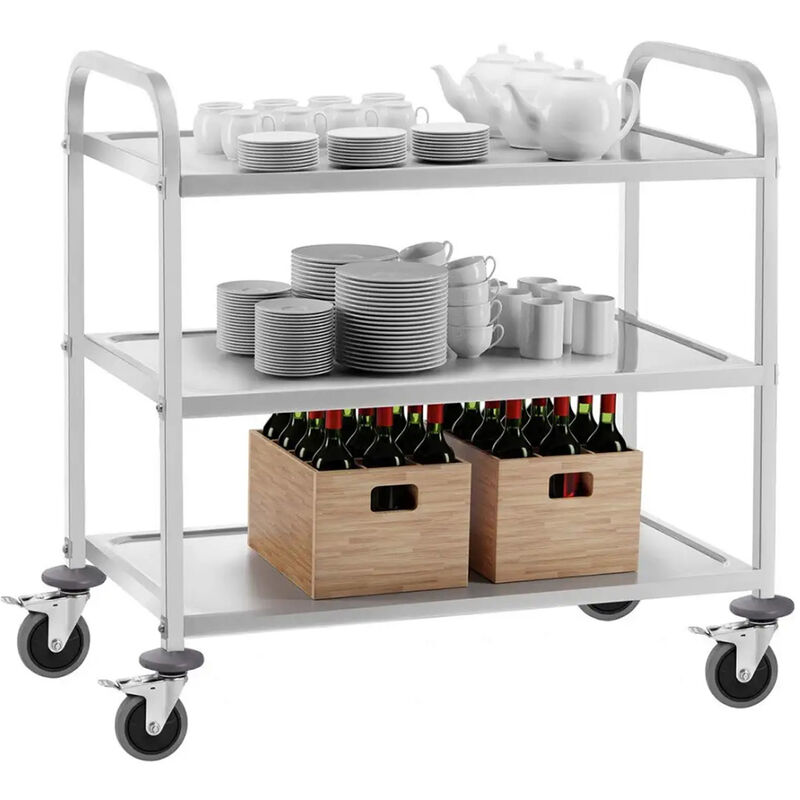 Skecten - Chariot de service desserte 3 étages acier