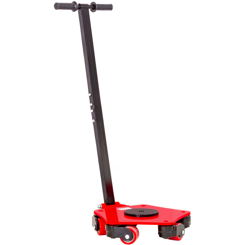 Mw Tools - Timon rouleur 4 t 5 roues en pu pivotantes à 360° avec poignée TRD4