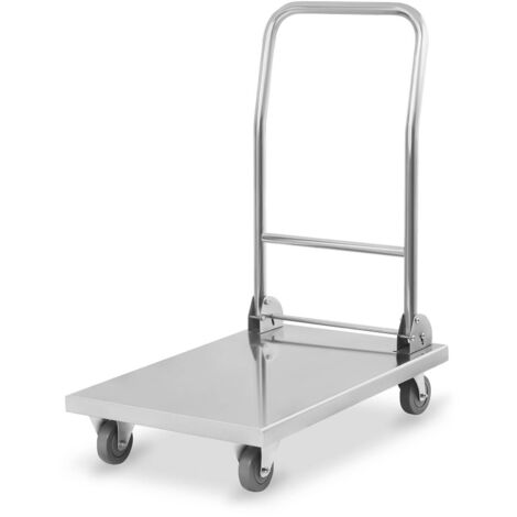 Chariot de transport d'entrepôt à plateforme avec poignée pliable jusqu'à 400 kg RCFT-1.1