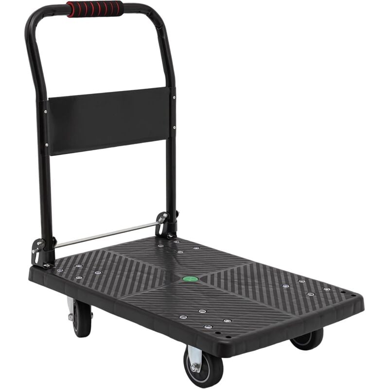 Chariot de transport pliable - Charge maximale : 150 kg - Chariot de transport industriel avec roulettes silencieuses - Chariot de transport pliable