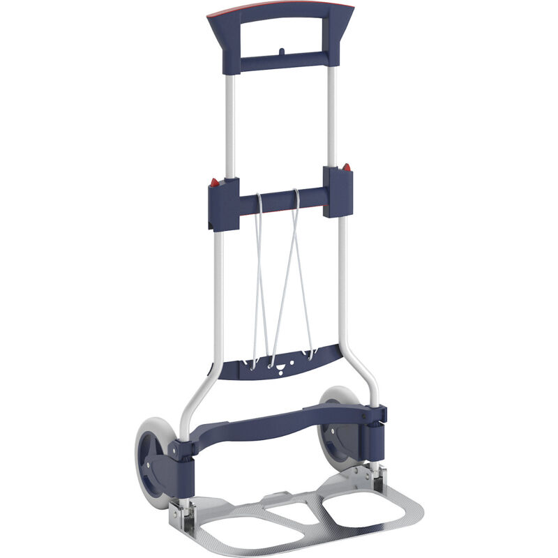 Diable de transport pliable tube en acier aluminium H. 1030 mm L. pelle 250xl490 mm cap.charge 125 kg