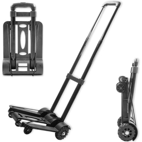EURO VANADIUM Chariot de Transport Pliant - Compact, Résistant, Hauteur Réglable