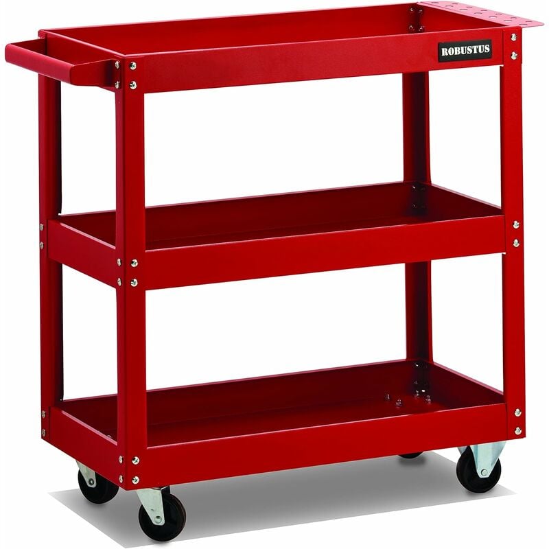 Bricoshop24 - Chariot à outils 3 étagères avec roulettes Dimensions 70x35x73 h cm