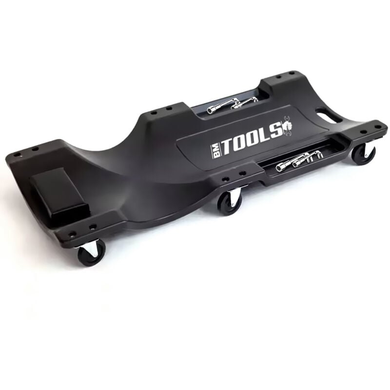 Chariot de visite Bm Tools bmt-roulette Mécanicien Garagiste, Planche de travail pour vidange véhicule, 6 roulettes pivotantes