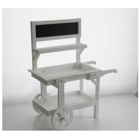 Chariot décoratif pour vitrines de décoration avec tableau noir h 109