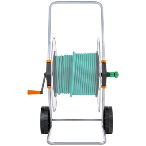 Chariot d'enrouleur de tuyau de 110 m 1/2" ou 80 m 3/4" acier CFW26322