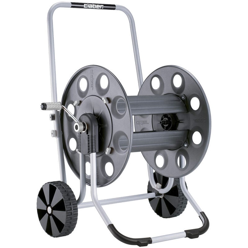 Metal Gemini chariot dévidoir avec structure en métal, idéale pour des jardins de grandes dimensions - Claber