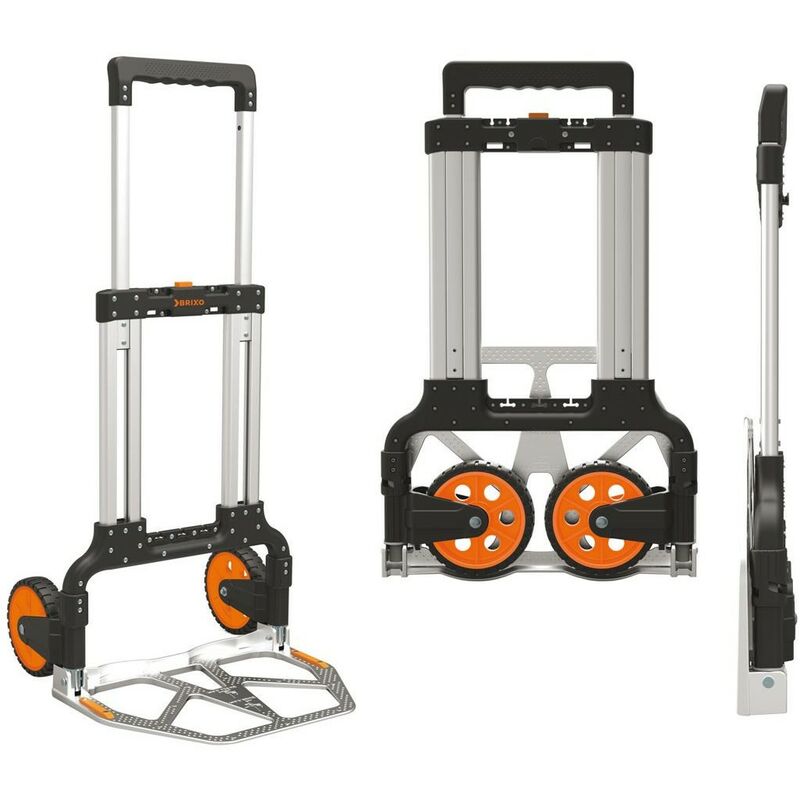 Chariot diable pliable 125kg Aluminium Professionnel kompact brixo
