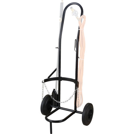 Chariot diable pour bouteille de gaz – Charge max 130kg – Roues 200mm – Transport pour désherbage et chantiers