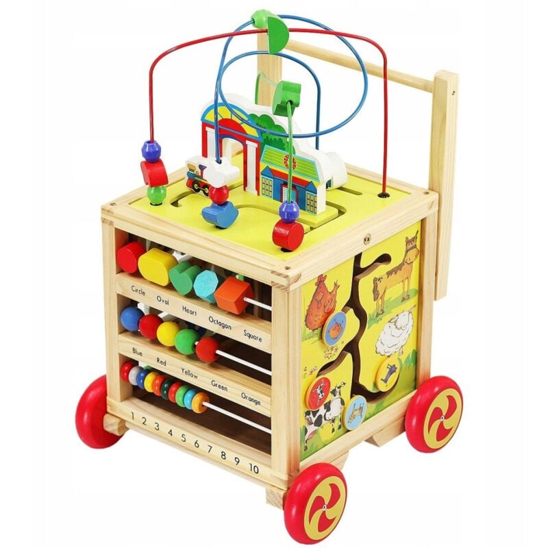 Northix - Chariot en bois pour enfants