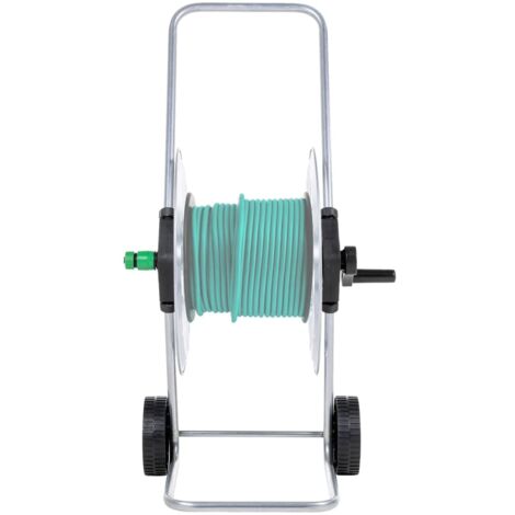 Chariot enrouleur pour tuyau de 60 m 1/2" acier CFW10851