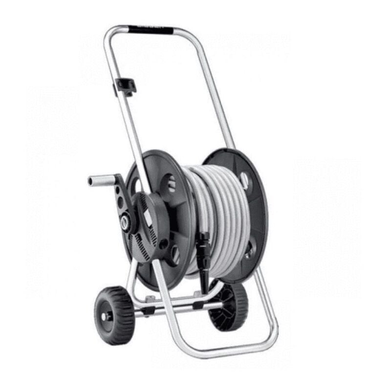 Chariot enrouleur équipé de tuyau QUBO Pronto25 Silver de 25 mètres