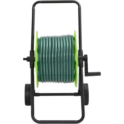 Chariot enrouleur vert avec jeu de raccords de tuyaux 1,9cm 30m CFW45561