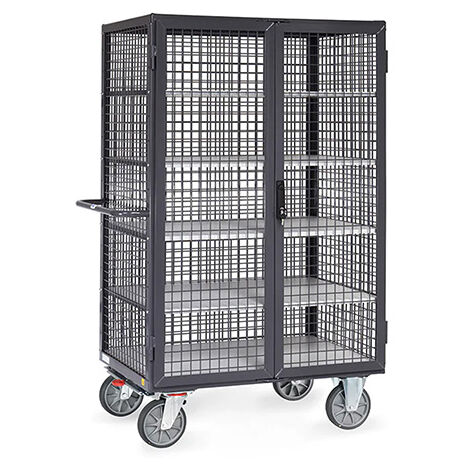 Chariot ESD grillagé - Plateaux 1200x780mm - Charge max 750kg - 9393