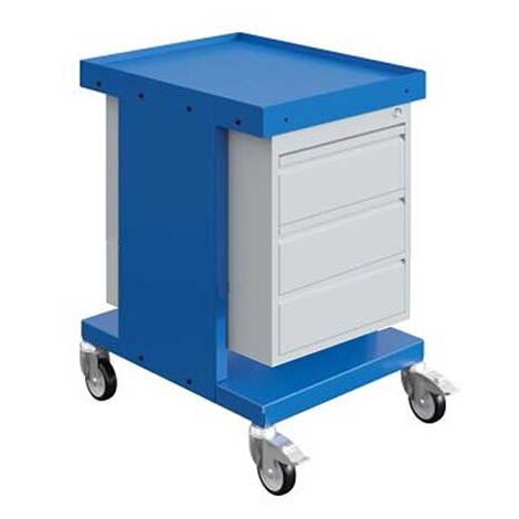 Chariot établi bleu industriel - 3 Tiroirs - Charge max 150kg - W020070024-BI