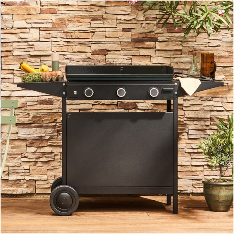 Forge Adour - Chariot fermé pour plancha Origin 75 Acier noir