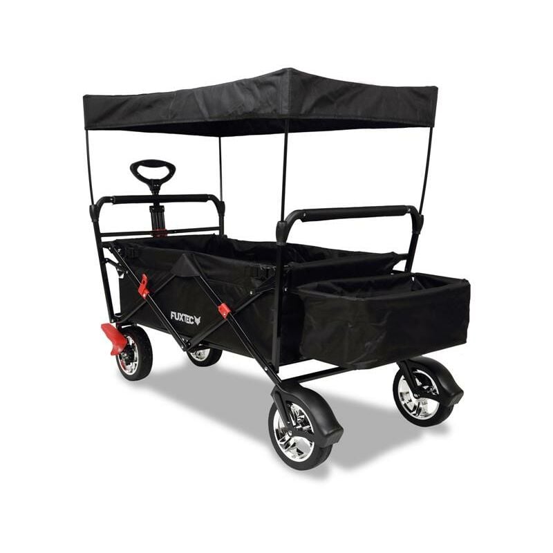 Chariot de jardin pliable Fuxtec City Cruiser - transport charge 75 kg – Noir